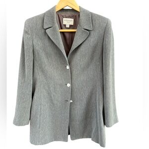 Vintage Emanuel Ungaro Women’s Blazer Suit Jacket Gray Sm Shoulder Pads 8 Petite